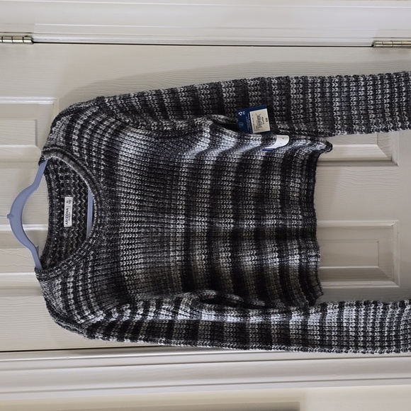 ARIZONA JEAN CO WOMEN'S JUNIOR PLUS GRAY STRIPES PULLOVER CREWNECK SWEATER XXL - Picture 2 of 15